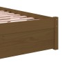 Estructura de cama madera maciza marrón miel 90x190 cm de vidaXL, Camas y somieres - Ref: Foro24-814917, Precio: 110,11 €, De...