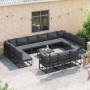 Conjunto de sofás de jardín con cojín 13 pcs Negro Aluminio en Conjuntos de jardín | Comprar online en Foru.es