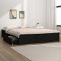 Estructura de cama con cajones negro 140x190 cm de vidaXL, Camas y somieres - Ref: Foro24-3103507, Precio: 260,38 €, Descuent...