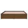 Estructura de cama madera maciza marrón miel 140x190 cm de vidaXL, Camas y somieres - Ref: Foro24-814932, Precio: 101,17 €, D...
