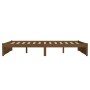 Estructura de cama madera maciza marrón miel 140x190 cm de vidaXL, Camas y somieres - Ref: Foro24-814932, Precio: 101,17 €, D...