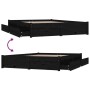 Estructura de cama con cajones negro 140x190 cm de vidaXL, Camas y somieres - Ref: Foro24-3103507, Precio: 260,38 €, Descuent...