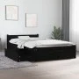 Estructura de cama con cajones negro 90x200 cm de vidaXL, Camas y somieres - Ref: Foro24-3103487, Precio: 222,20 €, Descuento: %