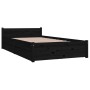 Estructura de cama con cajones negro 90x200 cm de vidaXL, Camas y somieres - Ref: Foro24-3103487, Precio: 226,98 €, Descuento: %
