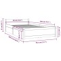 Estructura de cama con cajones negro 90x200 cm de vidaXL, Camas y somieres - Ref: Foro24-3103487, Precio: 226,98 €, Descuento: %