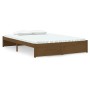 Estructura de cama madera maciza marrón miel 140x200 cm de vidaXL, Camas y somieres - Ref: Foro24-814952, Precio: 149,65 €, D...