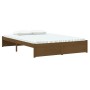 Estructura de cama madera maciza marrón miel 140x200 cm de vidaXL, Camas y somieres - Ref: Foro24-814952, Precio: 149,65 €, D...