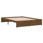 Estructura de cama madera maciza marrón miel 140x200 cm de vidaXL, Camas y somieres - Ref: Foro24-814952, Precio: 149,65 €, D...