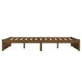 Estructura de cama madera maciza marrón miel 140x200 cm de vidaXL, Camas y somieres - Ref: Foro24-814952, Precio: 149,65 €, D...