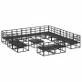 Conjunto de sofás de jardín con cojín 14 pcs Negro Aluminio en Conjuntos de jardín | Comprar online en Foru.es