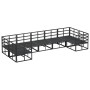 Conjunto de sofás de jardín con cojín 7 pcs Negro Aluminio en Conjuntos de jardín | Comprar online en Foru.es