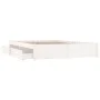 Estructura de cama con cajones blanco 150x200 cm de vidaXL, Camas y somieres - Ref: Foro24-3103519, Precio: 259,17 €, Descuen...