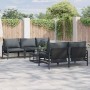 Conjunto de sofás de jardín con cojín 6 pcs Negro Acero en Conjuntos de jardín | Comprar online en Foru.es