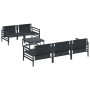 Conjunto de sofás de jardín con cojín 6 pcs Negro Acero en Conjuntos de jardín | Comprar online en Foru.es