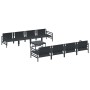 Conjunto de sofás de jardín con cojín 9 pcs Negro Acero en Conjuntos de jardín | Comprar online en Foru.es