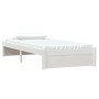 Estructura de cama madera maciza blanco 90x200 cm de vidaXL, Camas y somieres - Ref: Foro24-814935, Precio: 90,37 €, Descuent...