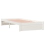 Estructura de cama madera maciza blanco 90x200 cm de vidaXL, Camas y somieres - Ref: Foro24-814935, Precio: 90,37 €, Descuent...