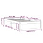 Estructura de cama madera maciza blanco 90x200 cm de vidaXL, Camas y somieres - Ref: Foro24-814935, Precio: 90,37 €, Descuent...