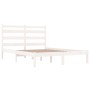 Estructura de cama de madera maciza de pino blanco 140x190 cm de vidaXL, Camas y somieres - Ref: Foro24-3103629, Precio: 123,...