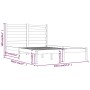 Estructura de cama de madera maciza de pino blanco 140x190 cm de vidaXL, Camas y somieres - Ref: Foro24-3103629, Precio: 123,...