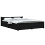 Estructura de cama con cajones doble negro 135x190 cm de vidaXL, Camas y somieres - Ref: Foro24-3103548, Precio: 277,63 €, De...