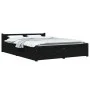 Estructura de cama con cajones doble negro 135x190 cm de vidaXL, Camas y somieres - Ref: Foro24-3103548, Precio: 274,39 €, De...