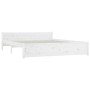 Estructura de cama madera maciza blanca King Size 150x200 cm de vidaXL, Camas y somieres - Ref: Foro24-815050, Precio: 144,84...