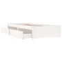 White bed frame with drawers 90x200 cm by vidaXL, Beds and slatted bases - Ref: Foro24-3103464, Price: 182,06 €, Discount: %
