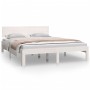Estructura de cama madera maciza de pino blanco 140x200 cm de vidaXL, Camas y somieres - Ref: Foro24-810496, Precio: 129,60 €...