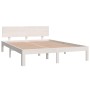 Estructura de cama madera maciza de pino blanco 140x200 cm de vidaXL, Camas y somieres - Ref: Foro24-810496, Precio: 129,60 €...