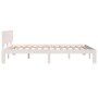 Estructura de cama madera maciza de pino blanco 140x200 cm de vidaXL, Camas y somieres - Ref: Foro24-810496, Precio: 129,60 €...