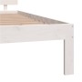 Estructura de cama madera maciza de pino blanco 140x200 cm de vidaXL, Camas y somieres - Ref: Foro24-810496, Precio: 129,60 €...
