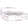 Estructura de cama madera maciza de pino blanco 140x200 cm de vidaXL, Camas y somieres - Ref: Foro24-810496, Precio: 129,60 €...