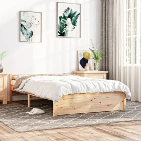 Bettgestell aus Massivholz 140x200 cm von vidaXL, Betten und Lattenroste - Ref: Foro24-815044, Preis: 120,02 €, Rabatt: %