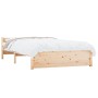 Estructura de cama madera maciza 140x200 cm de vidaXL, Camas y somieres - Ref: Foro24-815044, Precio: 121,65 €, Descuento: %
