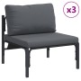 Conjunto de sofás de jardín con cojín 5 pcs Negro Acero en Conjuntos de jardín | Comprar online en Foru.es