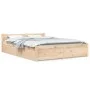 Bed frame with drawers 150x200 cm by vidaXL, Beds and slatted bases - Ref: Foro24-3103564, Price: 219,47 €, Discount: %