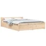 Bed frame with drawers 150x200 cm by vidaXL, Beds and slatted bases - Ref: Foro24-3103564, Price: 219,47 €, Discount: %