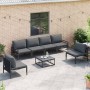 Conjunto de sofás de jardín con cojín 6 pcs Negro Acero en Conjuntos de jardín | Comprar online en Foru.es