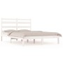 Estructura de cama madera maciza de pino blanco 200x200 cm de vidaXL, Camas y somieres - Ref: Foro24-3103669, Precio: 135,76 ...