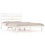 Solid white pine wood bed frame 200x200 cm by vidaXL, Beds and slatted bases - Ref: Foro24-3103669, Price: 134,09 €, Discount: %