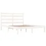 Solid white pine wood bed frame 200x200 cm by vidaXL, Beds and slatted bases - Ref: Foro24-3103669, Price: 134,09 €, Discount: %