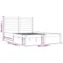 Solid white pine wood bed frame 200x200 cm by vidaXL, Beds and slatted bases - Ref: Foro24-3103669, Price: 134,09 €, Discount: %