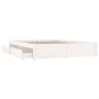 Estructura de cama con cajones blanco 160x200 cm de vidaXL, Camas y somieres - Ref: Foro24-3103524, Precio: 255,39 €, Descuen...