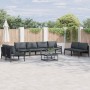 Conjunto de sofás de jardín con cojín 8 pcs Negro Acero en Conjuntos de jardín | Comprar online en Foru.es