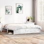 Estructura de cama de madera maciza blanco 160x200 cm de vidaXL, Camas y somieres - Ref: Foro24-815055, Precio: 150,83 €, Des...