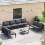 Conjunto de sofás de jardín con cojín 9 pcs Negro Acero en Conjuntos de jardín | Comprar online en Foru.es