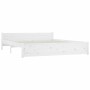 Estructura de cama de madera maciza blanco 160x200 cm de vidaXL, Camas y somieres - Ref: Foro24-815055, Precio: 150,83 €, Des...