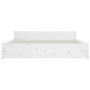 Estructura de cama de madera maciza blanco 160x200 cm de vidaXL, Camas y somieres - Ref: Foro24-815055, Precio: 150,83 €, Des...