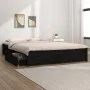 Estructura de cama con cajones negro 120x190 cm de vidaXL, Camas y somieres - Ref: Foro24-3103497, Precio: 246,89 €, Descuent...